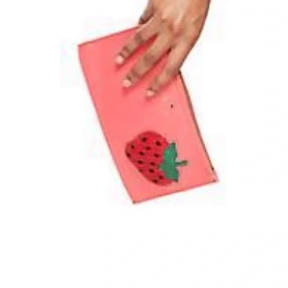 Kate Spade On Purpose Strawberry Mini Leather Wristlet -UVRU0191 - Picture 7 of 11